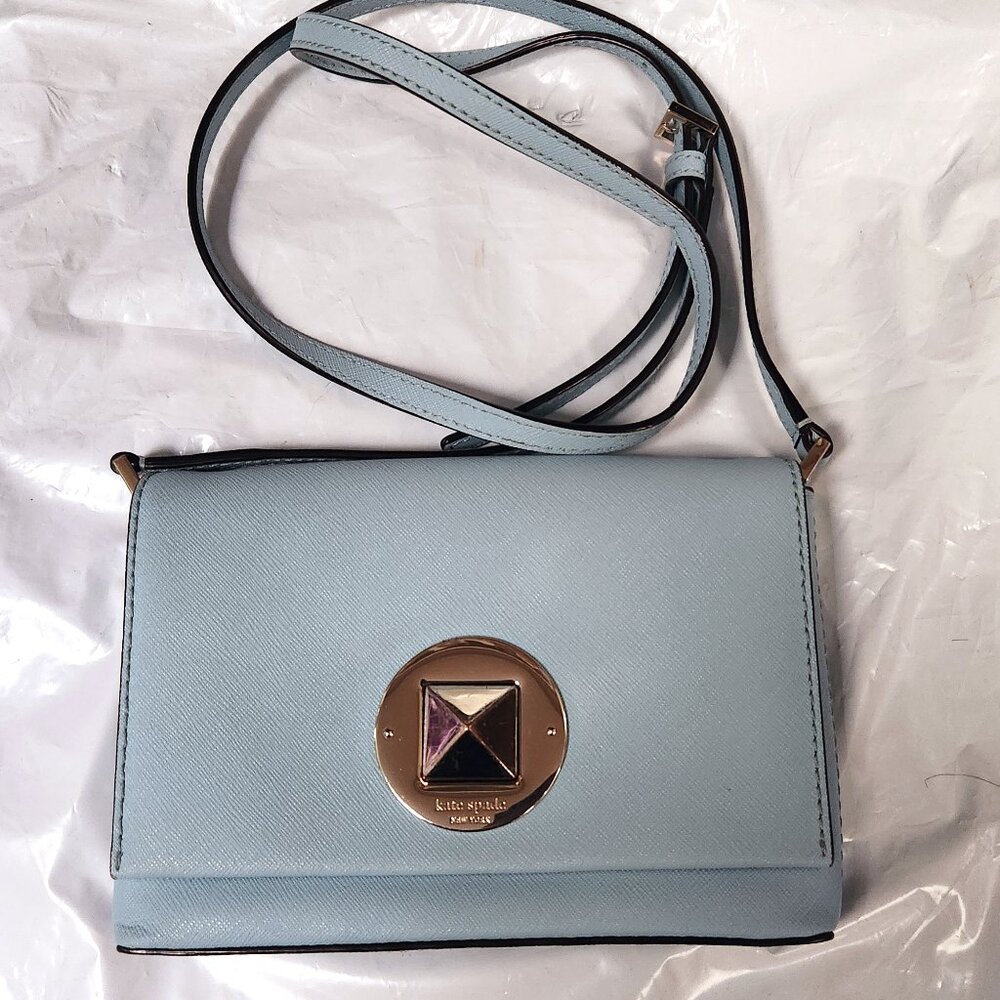 Kate Spade Newbury Lane Sally Crossbody Bag - Light Blue - EUC